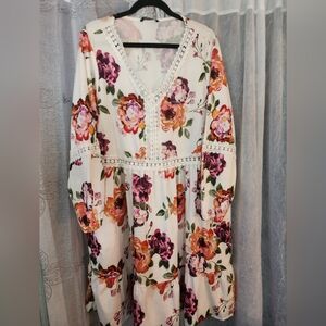 Midi Fall Floral Dress